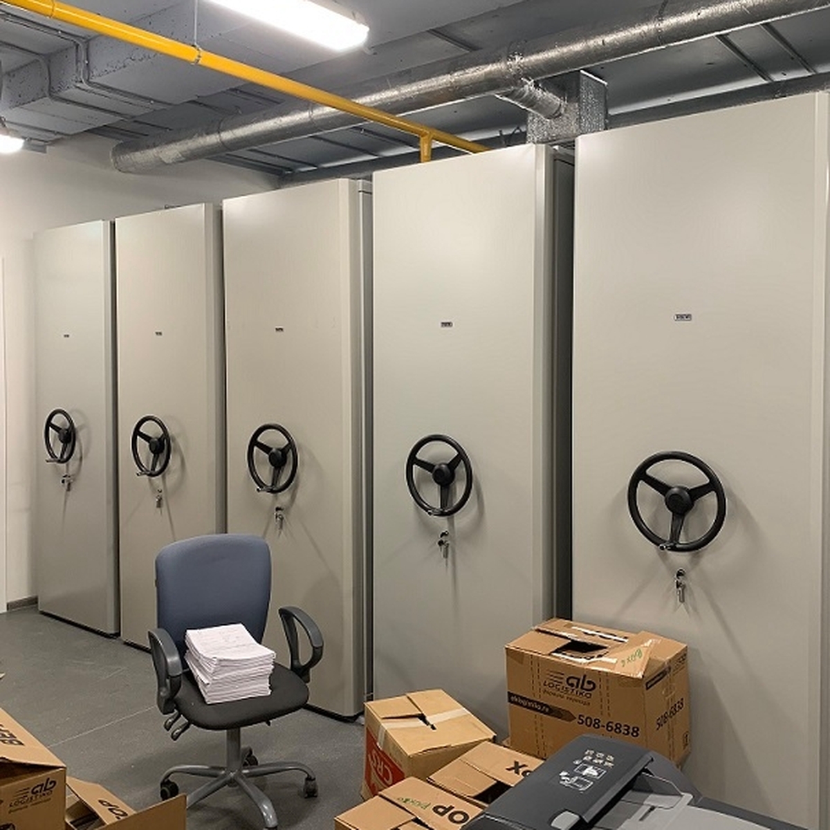 Передвижные стеллажи (мобильный архив) для компании HUAWEI